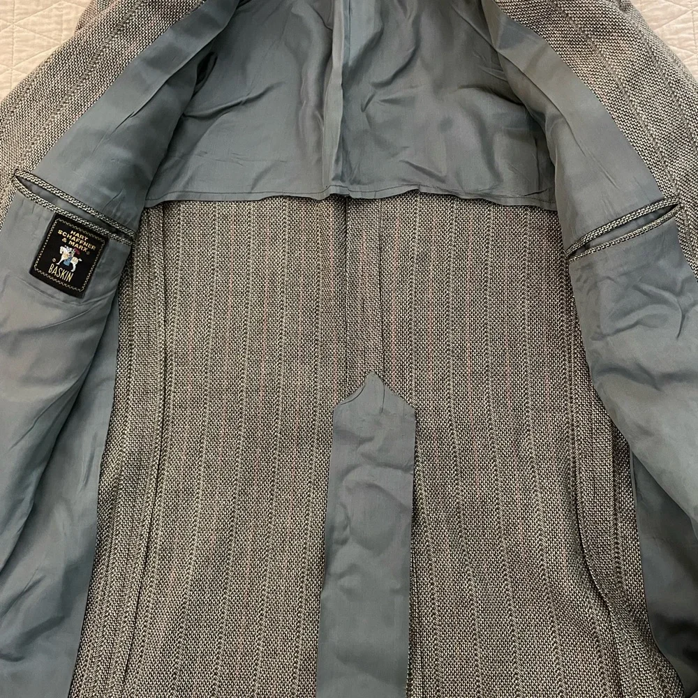 Hart Schaffner & Marx Made in USA Vintage Flap Pocket Wool Tweed‎ Jacket 42 R